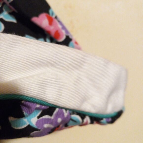 Vintage Tiny Tots Dark Floral Bubble Romper-Size 3T-Snap Crotch-3D Flower Collar - Picture 8 of 10